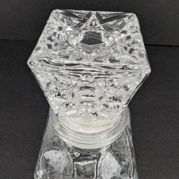 Vintage Miniature Clear Glass Decanter Barware 7" with Stopper Home Bar Decor - Picture 8 of 11